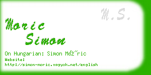 moric simon business card